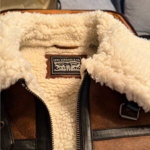 Levis Sherpa Leather Jacket $90